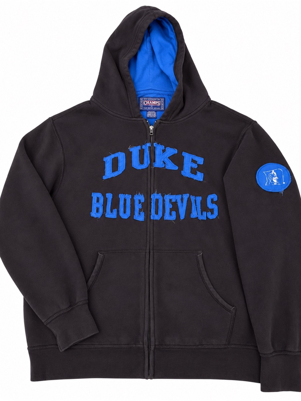 Champs Sports Duke Blue Devils Black & Blue Full-Zip Hoodie VINTAGE INSPIRED
